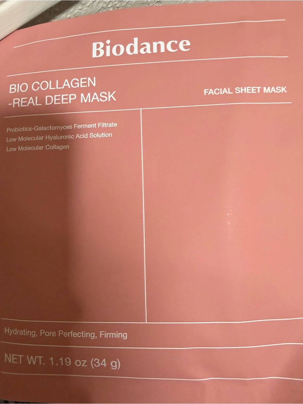 Biodance Collagen Real Deep Mask - Pink Facial Sheet Mask